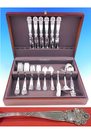 Georgian by Towle Sterling Silver Flatware Set for 6 Service 35 pcs Dinner